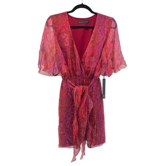 Revolve x House of Harlow Gashi Mini Dress | Red Pink Multi | NWT | Medium - Picture 3 of 17